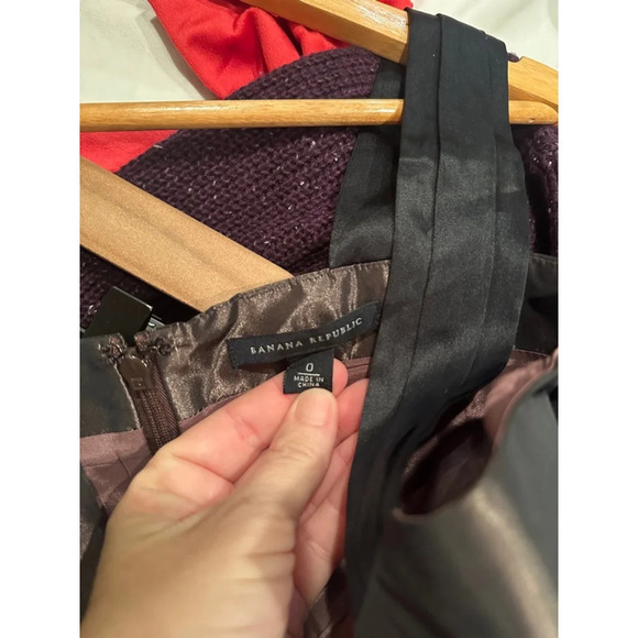 Banana Republic Brown Cocktail Dress Size 0 - Picture 7 of 7